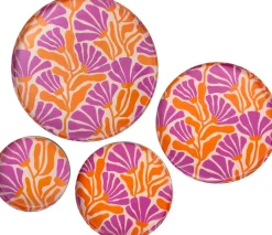 Intratuin Dekoteller Muriel orange/lila D 25 H 2 cm| Dekoschalen & -Teller