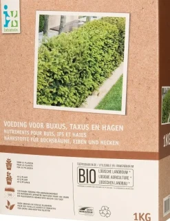 Intratuin Dünger für Buchsbäume und Eiben Bio 1 kg| Dünger & Pflege|Rasen- & Blumendünger