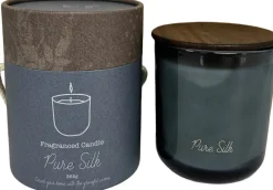 Intratuin Duftkerze im Glas Indi Pure Silk blau 40,5 D 9,8 H 11,7 cm| Kerzen Im Glas|Duftkerzen