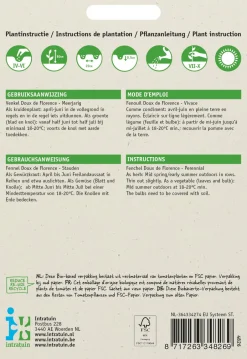 Intratuin Fenchel (Foeniculum vulgare 'Doux de Florence') Samen| Gemüsesamen|Saatgut