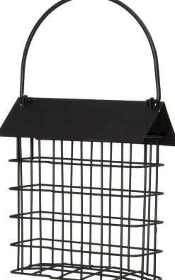 Intratuin Fettblockhalter schwarz 14 x 6,5 x 22 cm| Gartenvögel|Vogelfutterhäuser