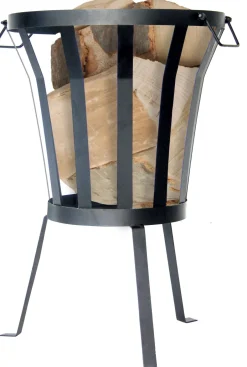 Intratuin Feuerkorb schwarz D 36 cm H 55 cm| Feuerkörbe