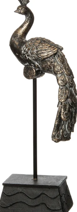 Intratuin Figur Luc Pfau bronze 10 x 6 x 30 cm| Dekofiguren & -Objekte