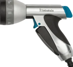 Intratuin Gartenbrause 7 Funktionen silber/blau| Gießen & Bewässerung|Gartenspritzen & Gartenbrausen