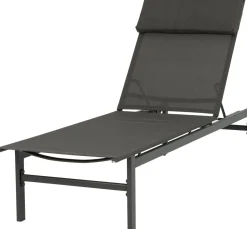 Intratuin Gartenliege Reza anthrazit 190 x 54,5 x 33 cm| Gartenliegen