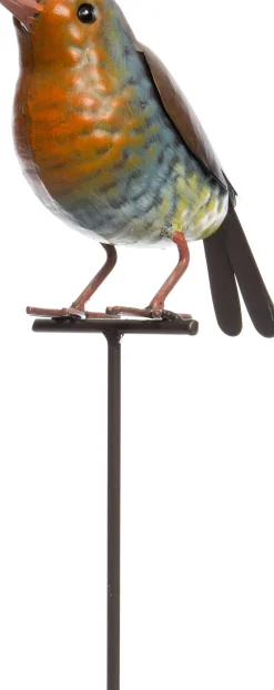 Intratuin Gartenstecker Rotkehlchen 16 x 9 x 60 cm| Gartenstecker