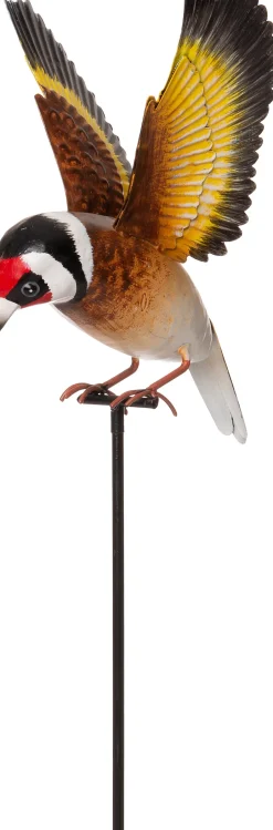 Intratuin Gartenstecker Vogel bunt 19 x 18 x 95 cm| Gartenstecker