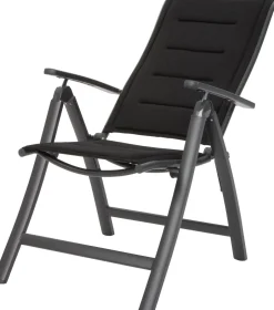 Intratuin Gartenstuhl verstellbar Haikou 3D schwarz| Gartenstühle|Verstellbare Gartentühle