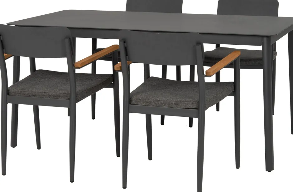 Intratuin Gartentisch Suze grau 160 x 90 x 75 cm| Esstische