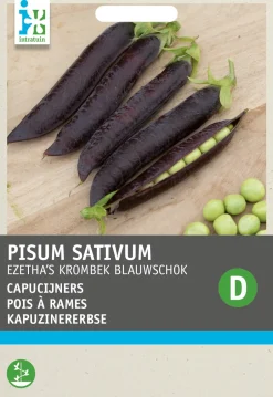 Intratuin Gemüsesamen Kapuzinererbsen (Pisum sativum 'Ezethe's Krombek Blauwschok')| Gemüsesamen|Saatgut