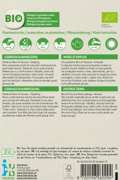 Intratuin Gemüsesamen Palmkohl (Brassica oleracea 'Nero di Toscane') (BIO) Samen| Gemüsesamen|Saatgut