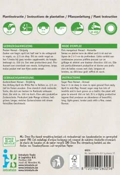 Intratuin Gemüsesamen Zuckererbsen (Pisum sativum 'Heraut')| Gemüsesamen|Saatgut