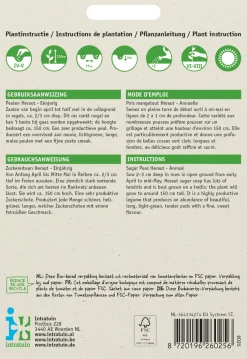 Intratuin Gemüsesamen Zuckererbsen (Pisum sativum 'Heraut')| Gemüsesamen|Saatgut