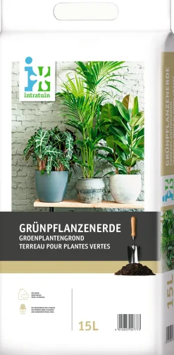 Intratuin Grünpflanzenerde 15 l| Pflanzerde & Substrat|Erde