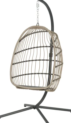 Intratuin Hängesessel mit Gestell klappbar Pax grau| Gartenstühle|Hängesessel