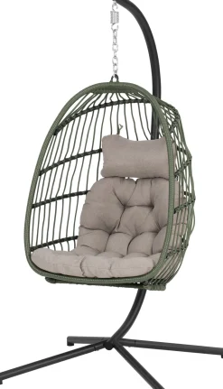 Intratuin Hängesessel mit Gestell klappbar Pax grün| Gartenstühle|Hängesessel