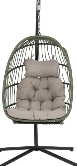 Intratuin Hängesessel mit Gestell klappbar Pax grün| Gartenstühle|Hängesessel