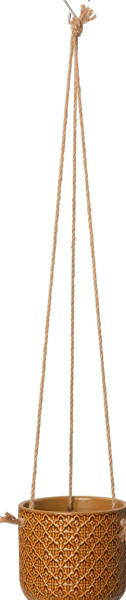 Intratuin Hängetopf Keaton hellbraun D 14,5 H 14 cm| Blumenampeln & Hängetöpfe|Blumentöpfe & Pflanzgefäße