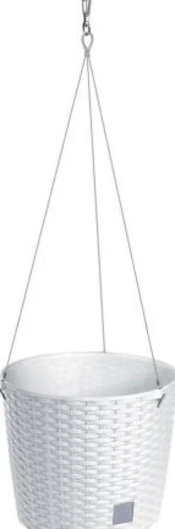 Intratuin Hängetopf Rato weiß D 25,6 H 21,9 cm| Blumenampeln & Hängetöpfe|Blumentöpfe & Pflanzgefäße