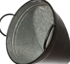 Intratuin Hängetopf Zink 28,5 x 24 x 28,5 cm| Blumenampeln & Hängetöpfe|Blumentöpfe & Pflanzgefäße