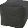 Intratuin Hocker Rib schwarz 45 x 45 x 45 cm| Poufs