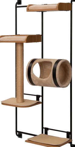 Intratuin Katzenmöbel Wand braun 75 x 35 x 160 cm| Kratzbäume & -Möbel