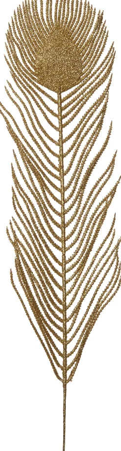 Intratuin kerststeker Feder 51 cm gold| Weihnachtszweige & -Blumen