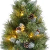Intratuin Künstlicher Weihnachtsbaum grün D 34 H 60 cm 25 LEDs warmweiß| Künstliche Weihnachtsbäume
