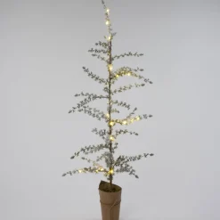 Intratuin künstlicher Weihnachtsbaum mit Schnee und Beleuchtung 28 x 15 x 130 cm| Künstliche Weihnachtsbäume