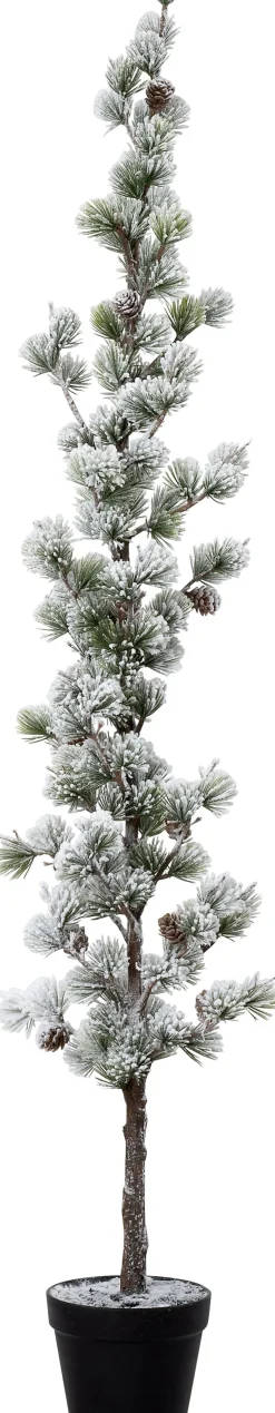 Intratuin künstlicher Weihnachtsbaum mit Schnee mit Topf D 18 H 112 cm| Künstliche Weihnachtsbäume