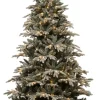 Intratuin Künstlicher Weihnachtsbaum Glis mit LED-Beleuchtung D 140 H 215 cm frosted-grün| Künstliche Weihnachtsbäume