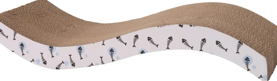 Intratuin Kratzkarton Welle 53 x 20 x 10 cm| Kratzbäume & -Möbel