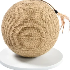 Intratuin Kratzkugel braun/weiß D 25 H 30 cm| Kratzbäume & -Möbel