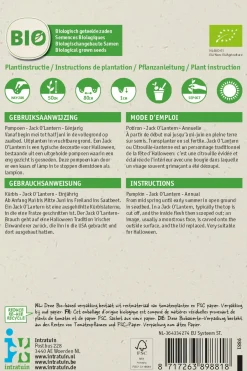 Intratuin Kürbis (Cucurbita 'Jack O'Lantern') (BIO) Samen| Gemüsesamen|Saatgut