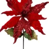 Intratuin Kunstblume Weihnachtsstern mit Glitzer rot 55 cm| Weihnachtszweige & -Blumen