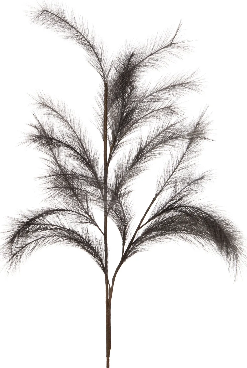 Intratuin Kunstzweig mit Federn grau 112 cm| Künstliche Deko-Zweige
