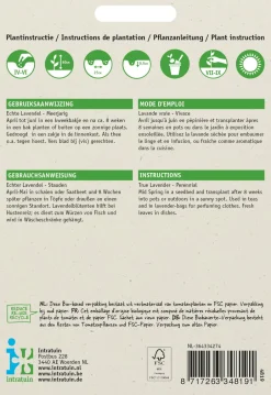 Intratuin Lavendel (Lavendula angustifolia) Blumensamen| Saatgut|Blühende Pflanzen