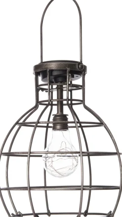 Intratuin LED Solarleuchte D 20 H 24,5 cm antiksilber| Außenleuchten Hängend|Solar Gartenleuchten