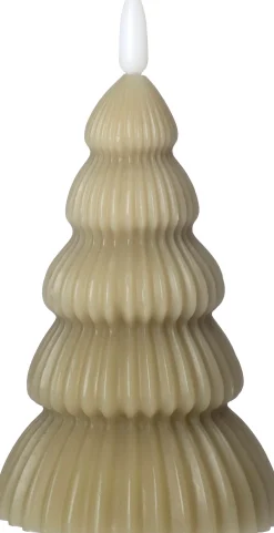 Intratuin LED Stumpenkerze Weihnachtsbaum Juna grün D 8 H 13,5 cm| Led Kerzen