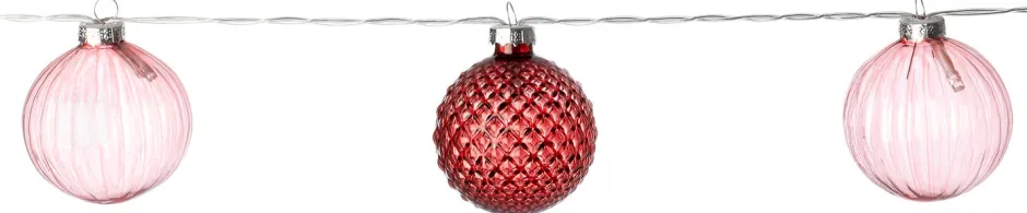 Intratuin Lichterkette 10 Weihnachtskugeln warmweiß 1,65 m| Motiv-Lichterketten