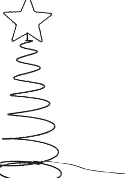 Intratuin Lichterkette Stern-Spirale mit 60 LEDs warmweiß D 20 H 56 cm| Weihnachtsleuchten