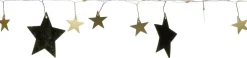 Intratuin Lichterkette Sterne transparant / gold mit 20 LEDs warmweiß 2 m| Motiv-Lichterketten