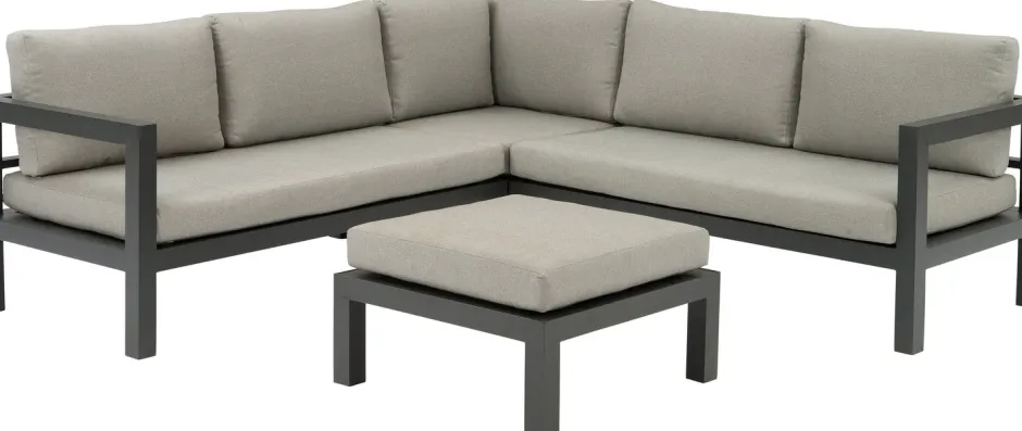 Intratuin Lounge-Set Nola 4-Sitzer Aluminium grau| Lounge-Sets|Lounge-Sets