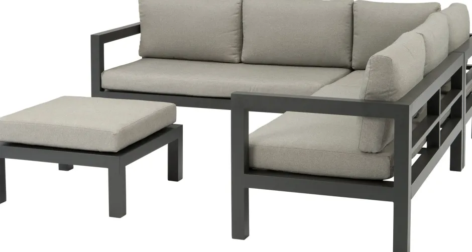 Intratuin Lounge-Set Nola 4-Sitzer Aluminium grau| Lounge-Sets|Lounge-Sets