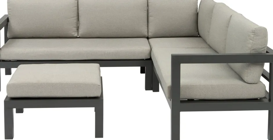 Intratuin Lounge-Set Nola 4-Sitzer Aluminium grau| Lounge-Sets|Lounge-Sets