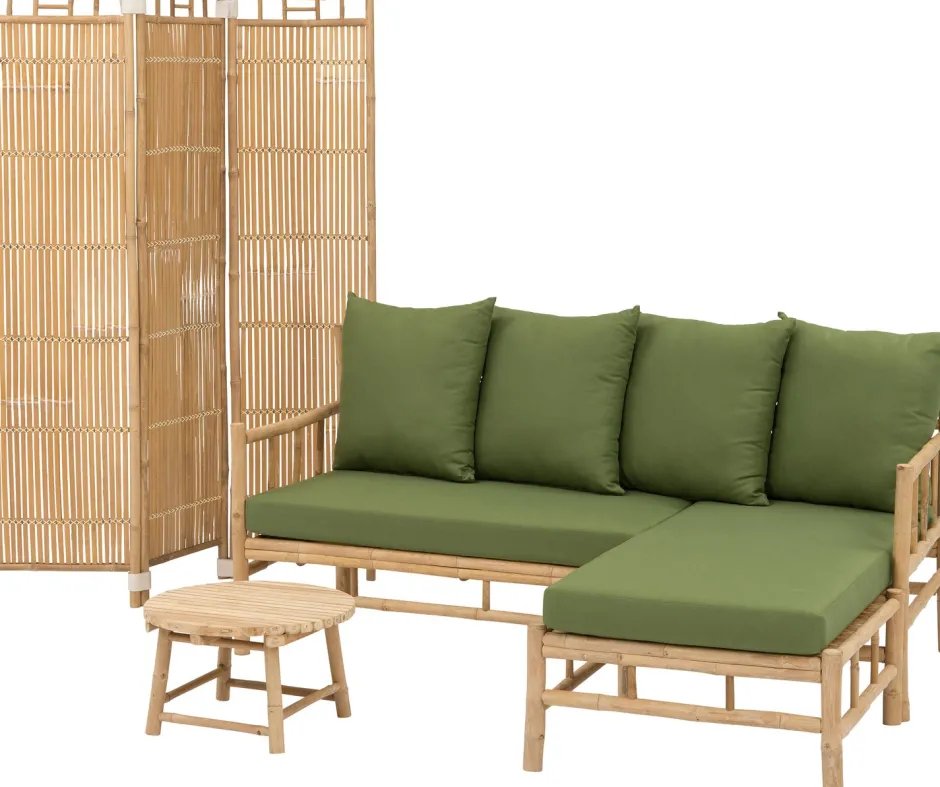 Intratuin Loungesofa Fleur 3-Sitzer Bambus| Loungesofas|Loungesofas