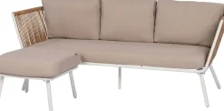 Intratuin Loungesofa 3-Sitzer Iris mit Chaiselongue natur / weiß| Loungesofas|Loungesofas