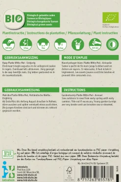 Intratuin Mairübe (Brassica rapa 'Platte Witte Mei') (BIO) Samen| Gemüsesamen|Saatgut