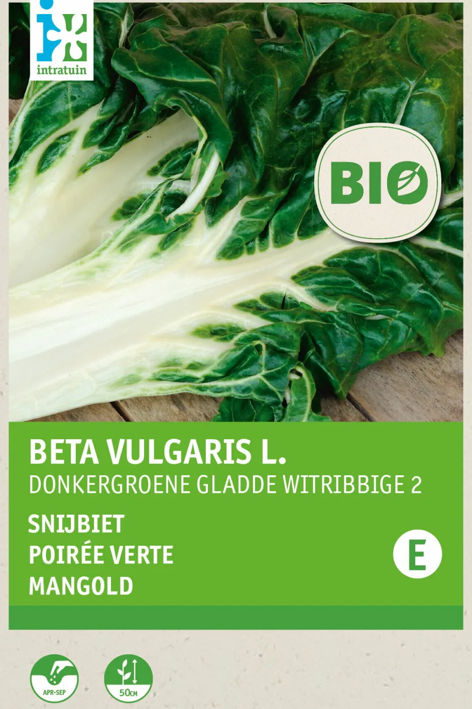 Intratuin Mangold (Beta vulgaris 'White Silver') (BIO) Samen| Gemüsesamen|Saatgut