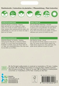 Intratuin Markerbsen (Pisum Sativum 'Wonder van Amerika') Samen| Gemüsesamen|Saatgut